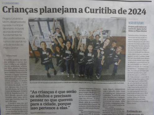 Alunos do CEI do Expedicionário são destaque em reportagem de capa da Gazeta do Povo!