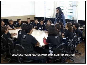 Crianças de escolas públicas participam de projeto por uma Curitiba melhor