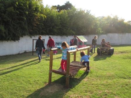 Inauguração do novo parque do CMEI com as famílias e crianças