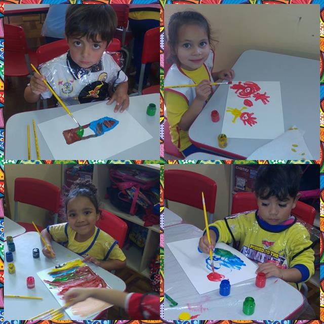 Turma do Pré fazendo Arte