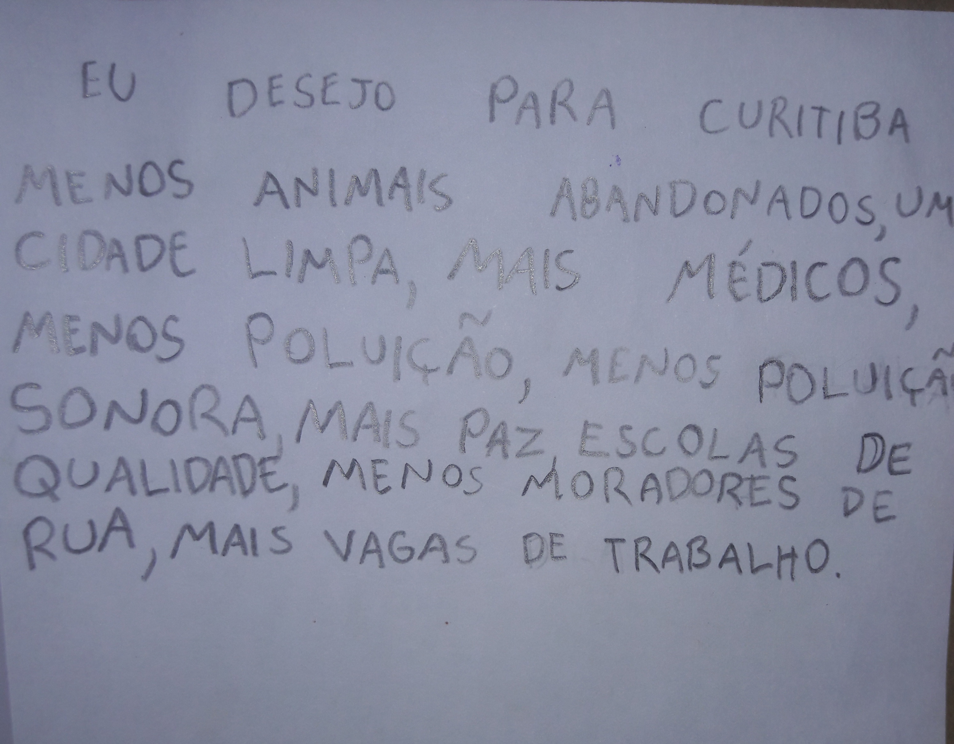 Produção de texto sobre Curitiba- Maria Clara 4º ano B