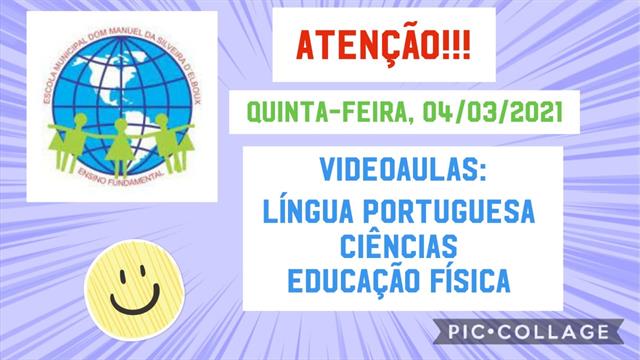 VIDEOAULAS - QUINTA-FEIRA