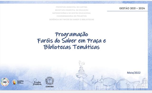 Programação Faróis do Saber e Bibliotecas Temática