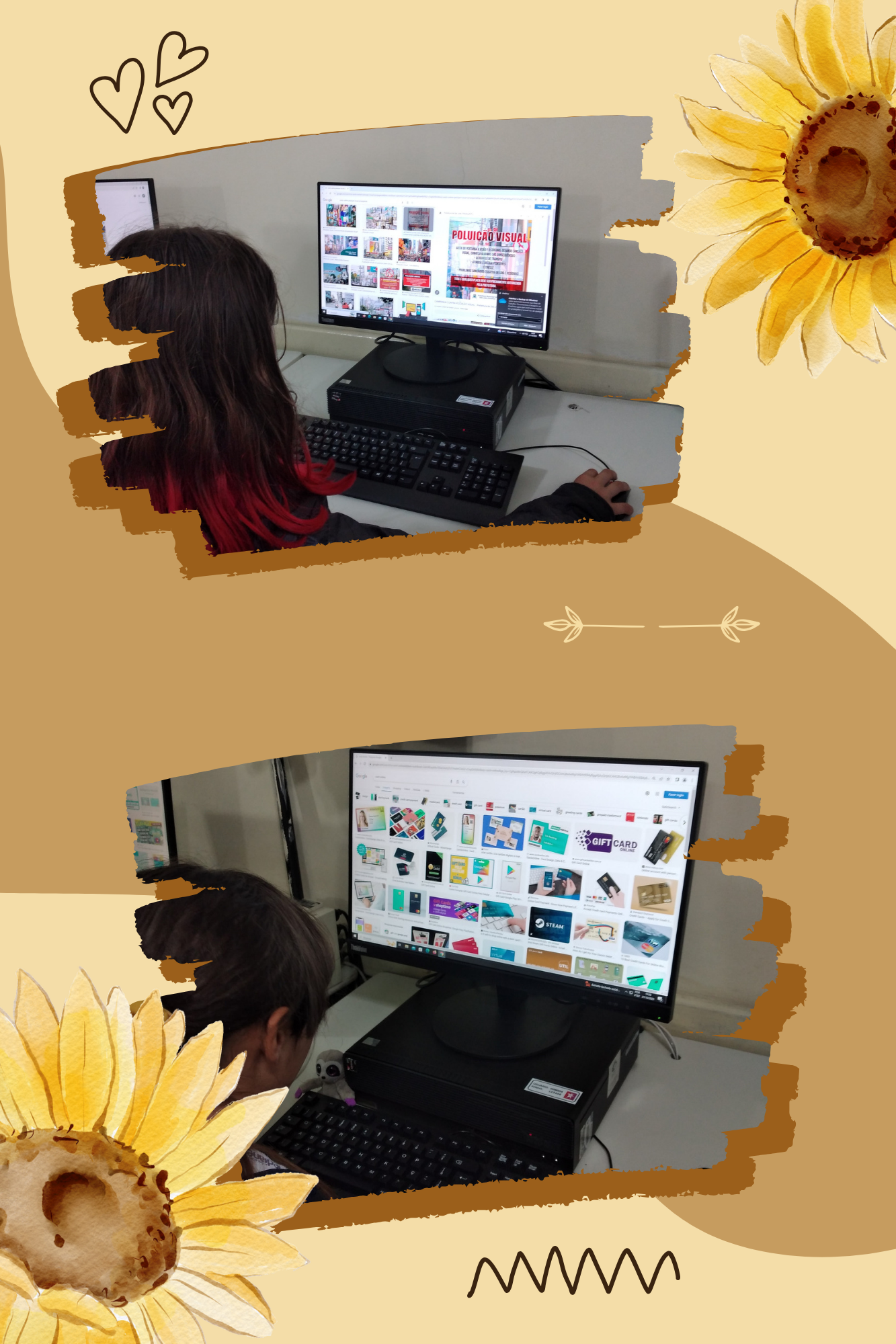 Pesquisa sobre card's online.