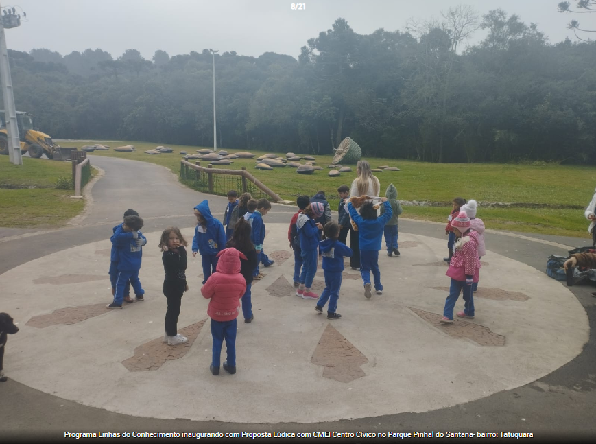 Parque Pinhal de Santana, turma PRÉ II CMEI Centro Cívico
