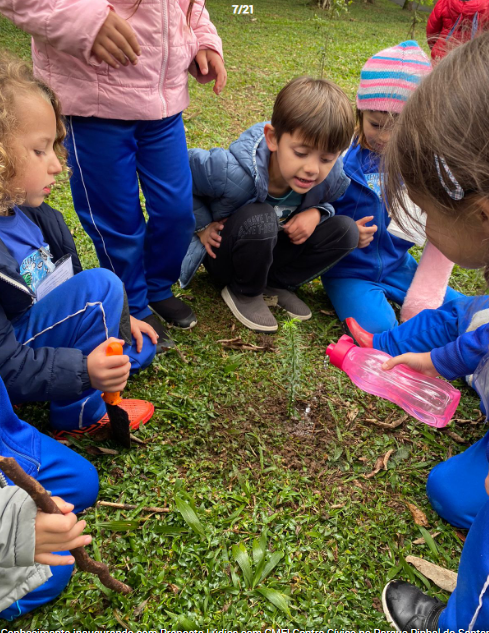 Parque Pinhal de Santana, turma PRÉ II CMEI Centro Cívico