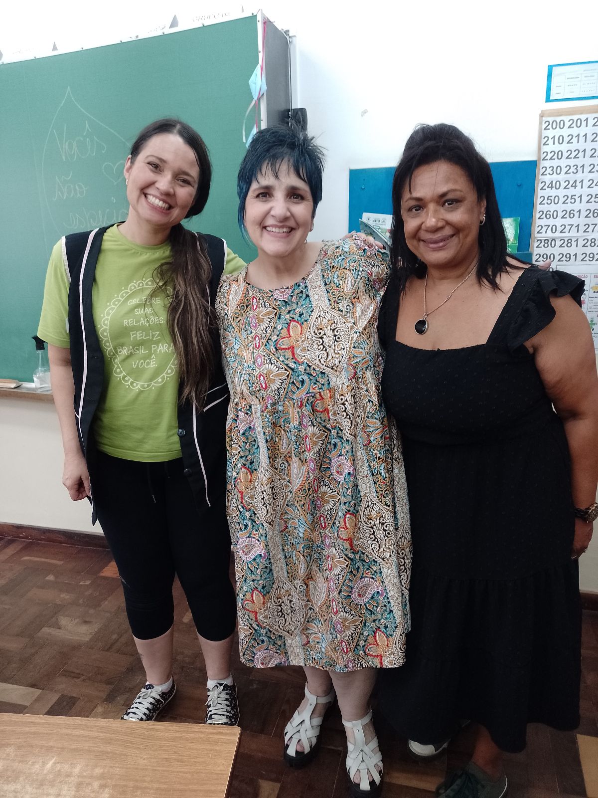 Profª. Fabiana, Célia Cris, Profª. Carla