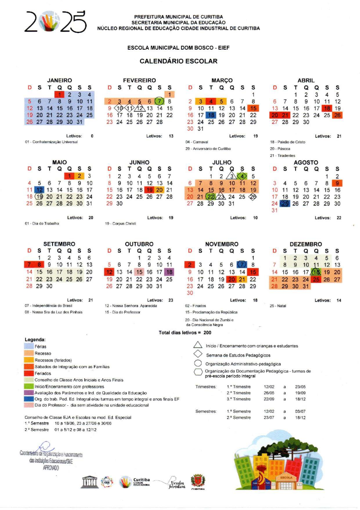 Calendário escolar 2025 boa vista rr